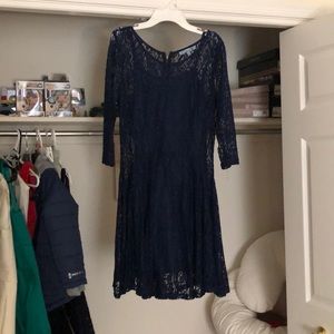 Blue lace dress